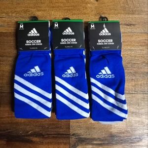 3 pair Sz Med Mens Adidas Soccer Socks